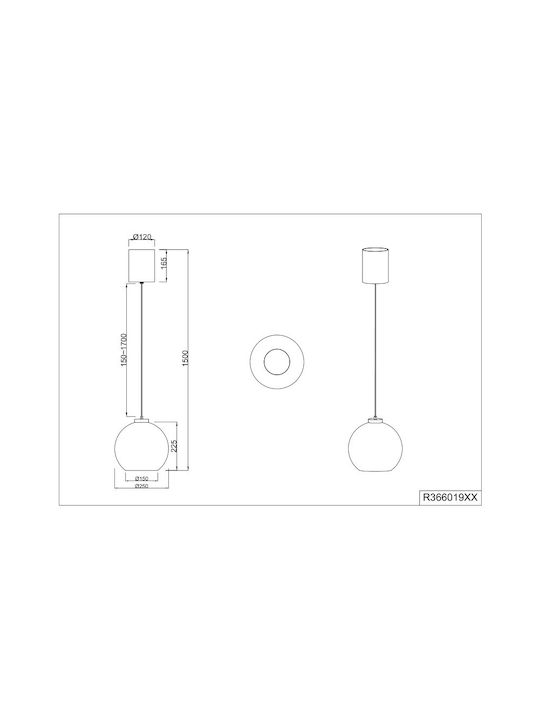 Trio Lighting Κρεμαστό Φωτιστικό Μελί