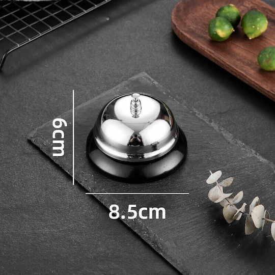 Alista Home Clopot De Recepție Din Plastic Pentru Hotel Cu Diametru 6 Cm Argintiu 1 Bucată