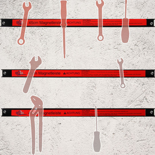 Set 3 Magnetstreifen Halter Werkzeuge Ausrüstung 45 cm