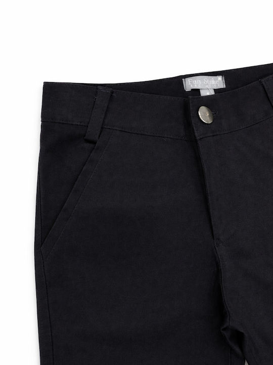 Kids Fabric Black Trouser