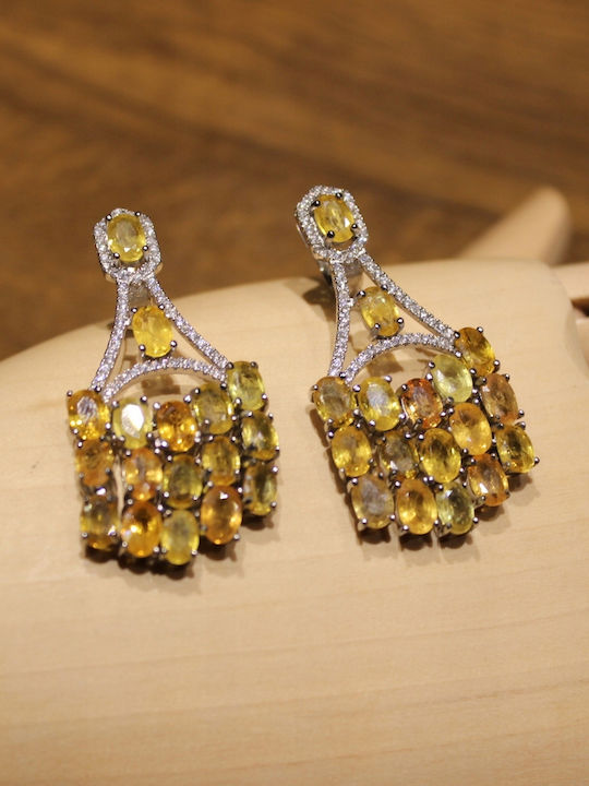 Beautiful Sapphire Earrings Songea Zirconia