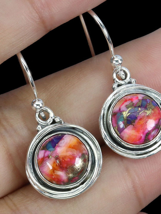 Silver 925 Beautiful Hanging Earrings Kingman Turquoise 4
