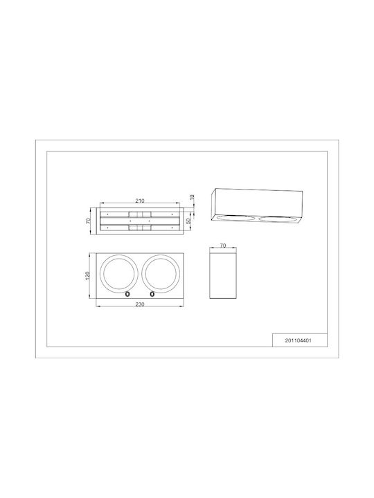 Trio Lighting Mattone Wandleuchte Weiß