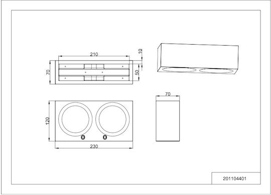 Trio Lighting Mattone Φωτιστικό Τοίχου Λευκό Trio Lighting Mattone Φωτιστικό Τοίχου Λευκό