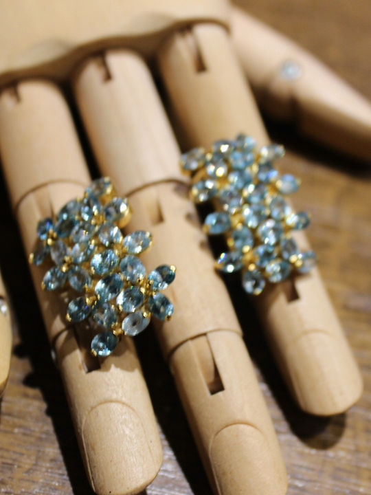 925 Silver Earrings Natural Zirconia 3