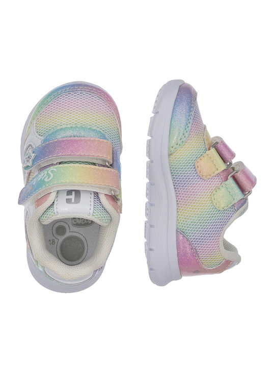Kids Anatomic Sneakers with Hoop & Loop Closure Multicolour
