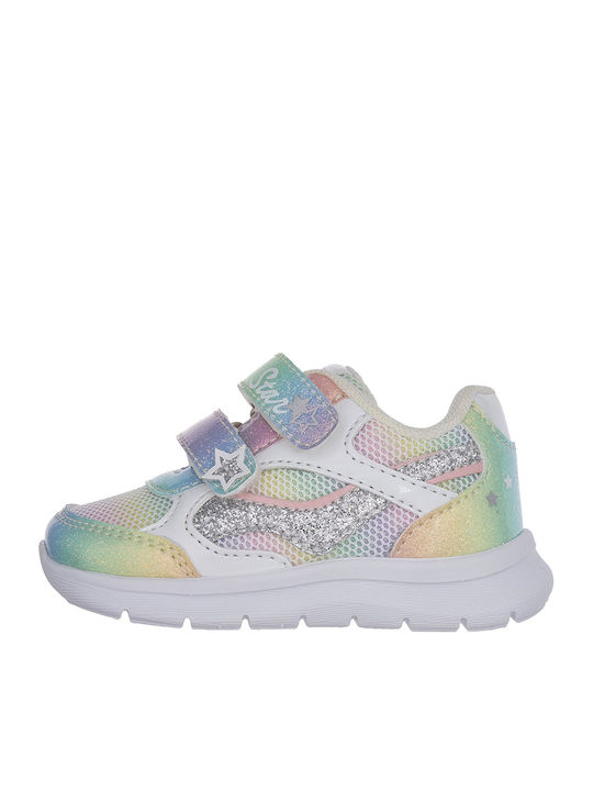 Kids Anatomic Sneakers with Hoop & Loop Closure Multicolour