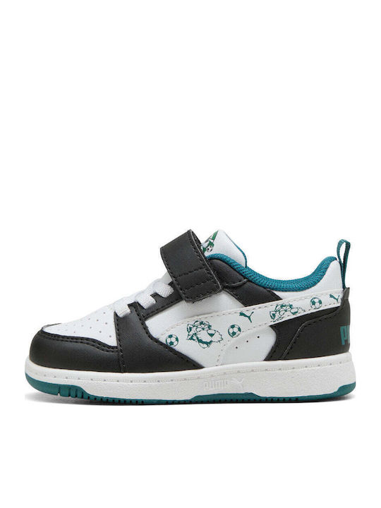 Rebound V6 Kinder Sneaker mit Bügel- und Schleifenverschluss Schwarz