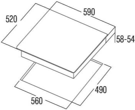 Cata Επαγωγική Εστία Αυτόνομη 49.5x33.44εκ.