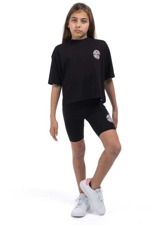 Kids Leggings Cycling Short Black