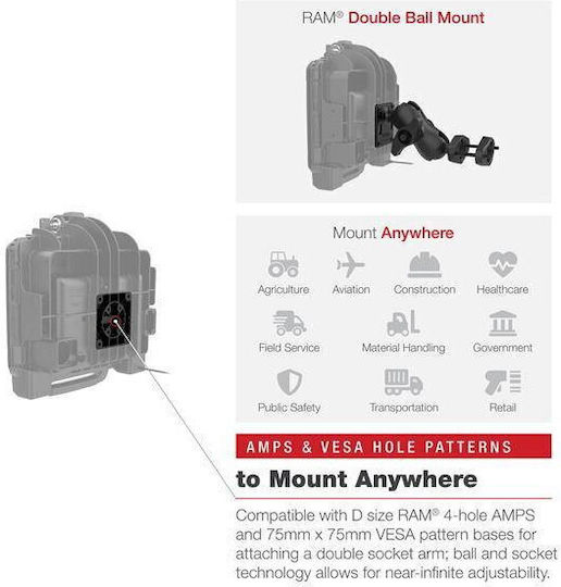 Ram Mounts Ram Powered Locking Dock Zebra Et8x 2-in-1 Tablet Mehrfarbig