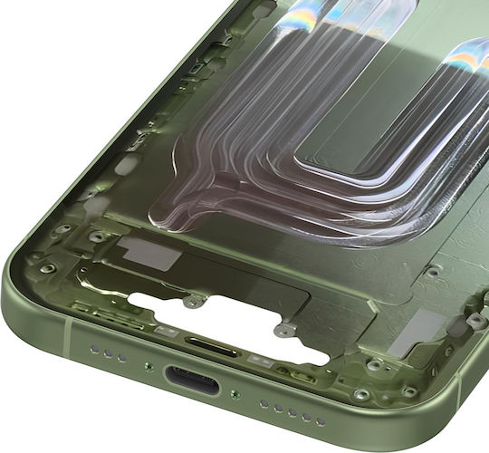 Clappio Ersatz-Mittelrahmenteil Iphone 17 Thermischer Wärmerohr Dunkelgrün
