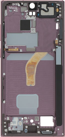 Samsung Replacement Mid Frame Galaxy S22 Ultra Service Pack Burgundy