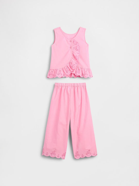 Παιδικό Σετ με Παντελόνι Καλοκαιρινό 2τμχ Parisian Pink