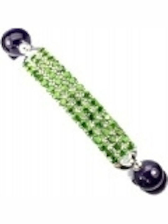 Silver Bracelet Natural Amethysts Diopsides