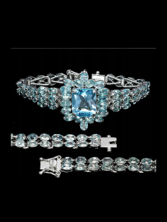 Silver Bracelet Zircon Topaz 1 Certificate