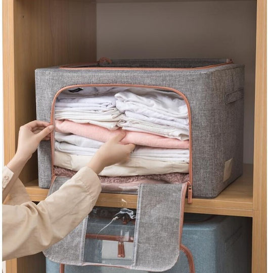 Alista Home Casetă Textilă de Depozitare pentru Pătură/Duvet / Haine în Culoare Gri 50x40x33cm