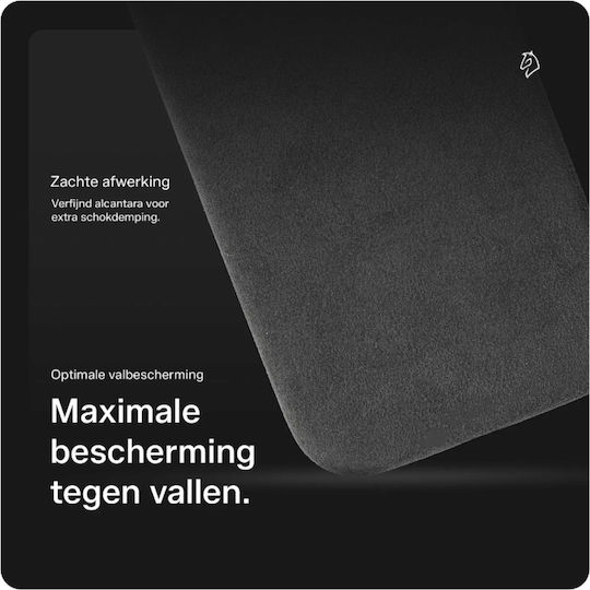 Θήκη iPhone 17 Pro Max Rosso Avanti Back Cover από Premium Alcantara με MagSafe Gray