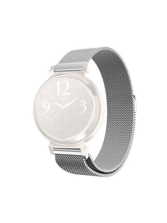 14mm Xdfind Milanese Stainless Steel Watch Band Garmin Lily 2 Silver