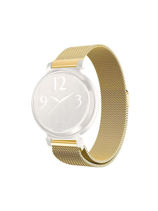 14mm Xdfind Milanese Stainless Steel Watch Band Garmin Lily 2 Gold