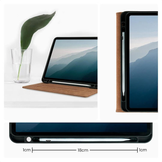 Rosso Flip Cover Braun für iPad 10,2 Zoll 2021 2020 2019 Air 3. Generation 2019 Pro 10,5 Zoll 2017