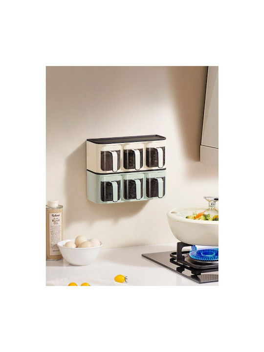 Alista Home Spice Organizer Wall Mounted Plastic Green
