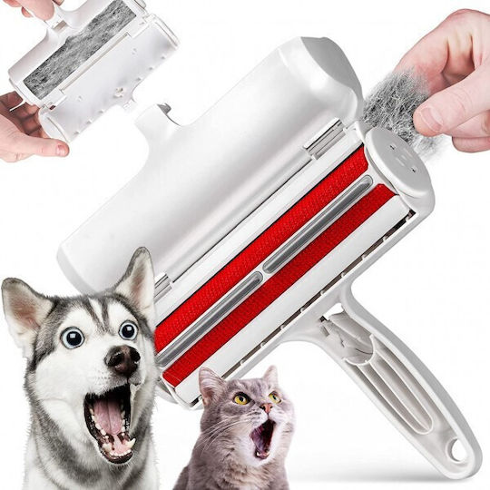 Pet Hair Roller Alista Home Handle 19x19x6cm White Red