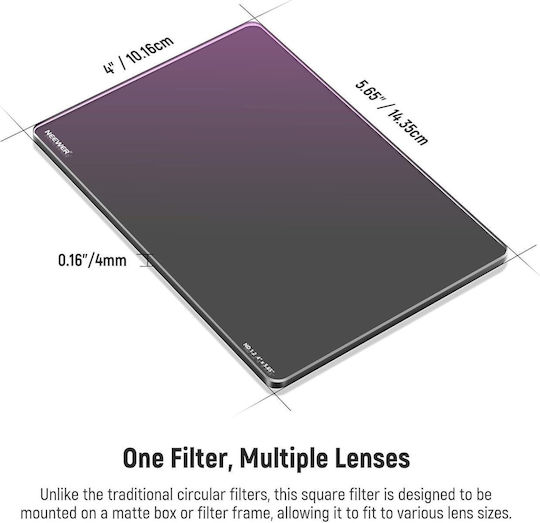Neewer ND HD Coloured Lens Filters Diameter 101.6mm For Camera Lenses