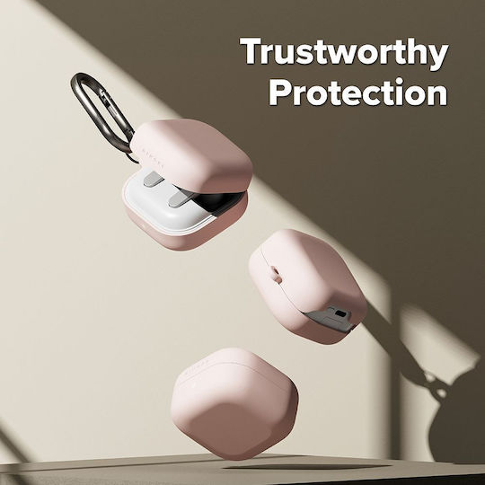 Ringke Silicone Case with Hook in Pink for Galaxy Buds4 / 4 Pro
