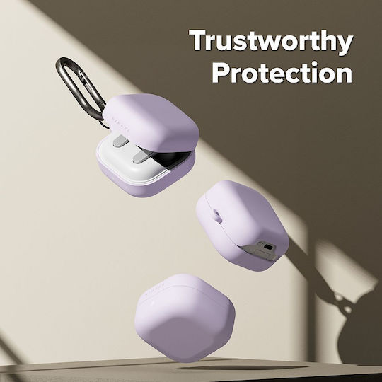 Ringke Husă din Silicon cu Cârlig în Culoare Violet pentru Galaxy Buds4 / 4 Pro
