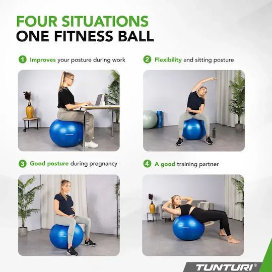 Tunturi Ball Pilates 65cm , 1kg in Blue Color
