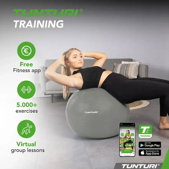 Tunturi Pilates Ball 65cm in Gray Farbe