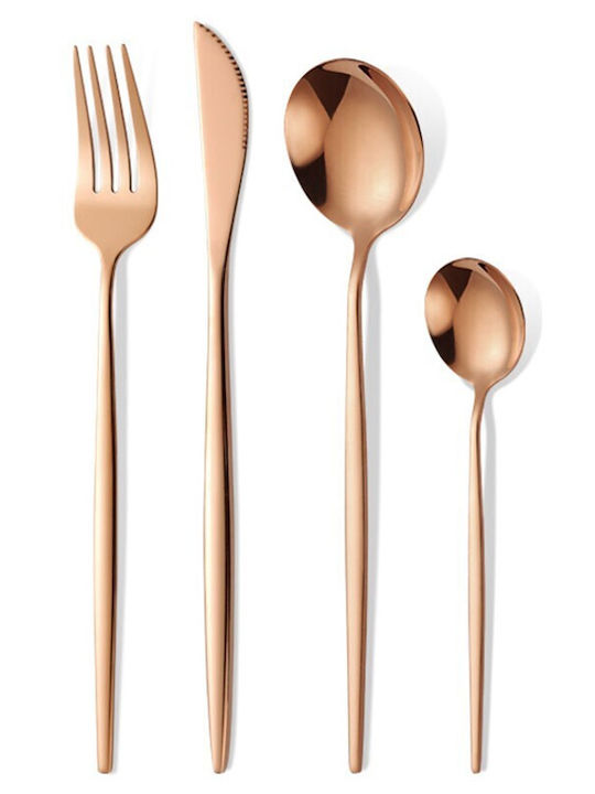 Alista Home Set de Tacâmuri Inoxidabile Aurii 24 Bucăți