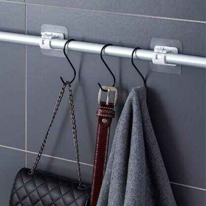 Alista Home 126483 Закачалки със Закопчалка За Обръч И Примка Пластмасови Прозрачни 2 Бройки