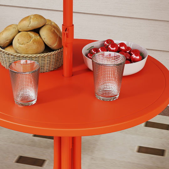 Set Masă pentru Copii cu Scaune din Plastic Portocaliu Aiyaplay