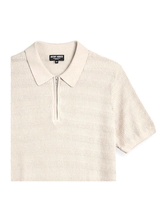 Polo Short Sleeve Beige Blouse
