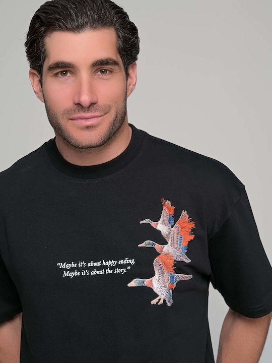 T-shirt Μαυρο