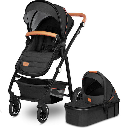 Lionelo Amber Ρυθμιζόμενο Καρότσι 2 σε 1 Kατάλληλο για Nεογέννητο Graphite