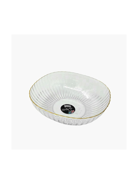 Alista Home Boluri De Servire Rotund Din Plastic Transparent Cu Diametru 22.4 Cm