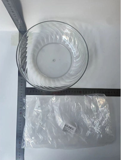 Alista Home Serving Bowl Round Plastic Transparent with Diameter 22.4cm