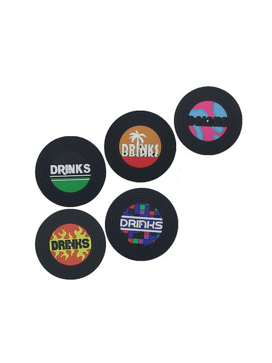 Alista Home Plastic Multicolour Coaster 9x11cm 5 Pieces
