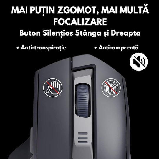 Qova Безжичен Ергономичен Bluetooth Тъчпад Черен