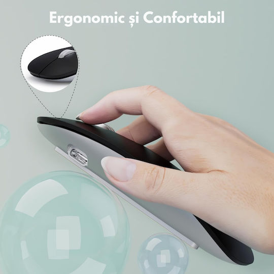 Qova Wireless Ergonomic Bluetooth Mouse Black