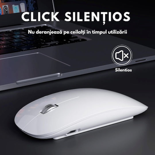 Qova Kabelloses Ergonomisches Bluetooth Mäuse Weiß