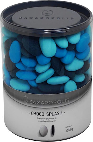 Zaxaropolis Κουφέτα Choco Splash σε Σχήμα Κλασικό με Γεύση Σοκολάτα Μπλε 1000gr