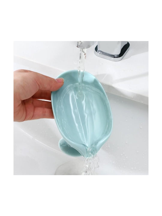 Alista Home Kunststoff Seifenschale mit Saugnapf Blau