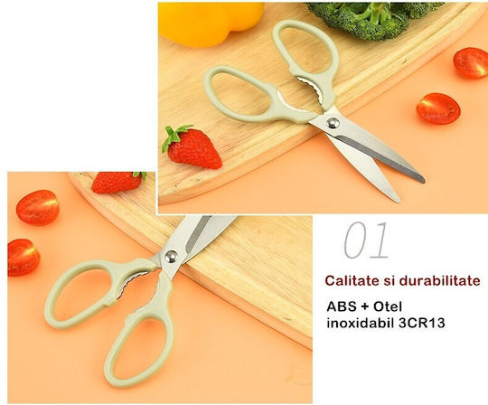 Alista Home Foarfecă De Bucătărie Din Oțel Inoxidabil 16.8cm Verde