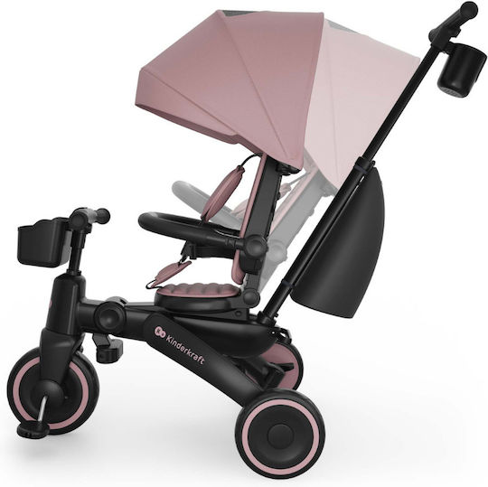Kinderkraft Jazz 3 Convertible with Parental Handle 5 in 1 for 9 Months Pink