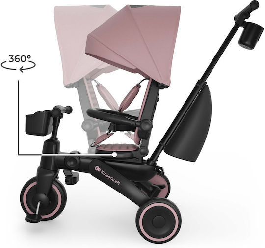 Kinderkraft Jazz 3 Convertible with Parental Handle 5 in 1 for 9 Months Pink