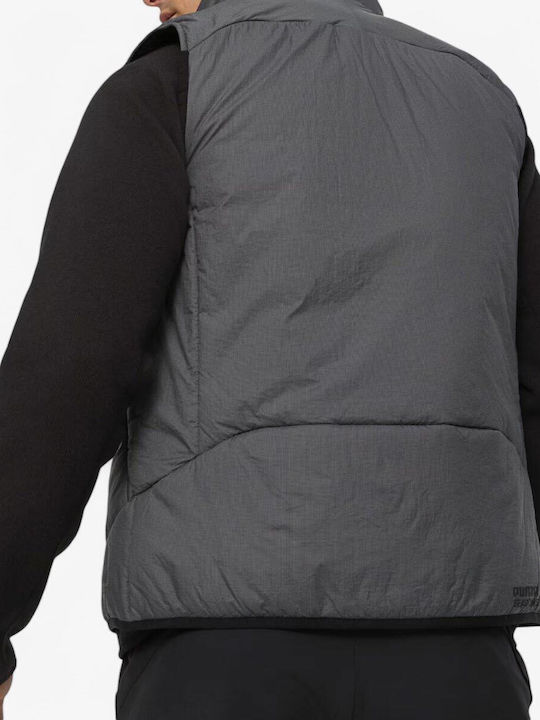 Primaloft Αμάνικο Αθλητικό Μπουφάν Αδιάβροχο Dark Grey/black